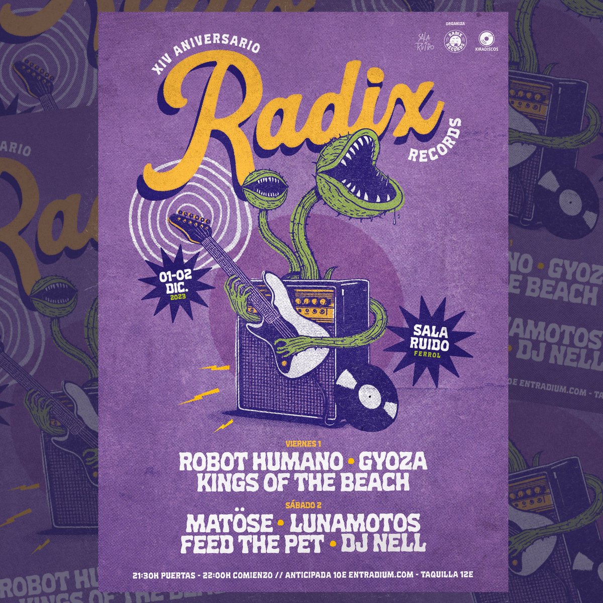 Radix Records (@radixrecords) on Twitter photo FESTIVAL 14° ANIVERSARIO  
Tenemos el placer de anunciar el cartel del festi que conmemora nuestro XIV aniversario como sello. 
Días 1  y 2 de Diciembre en la Sala Ruido de #Ferrol
· ENTRADAS ANTICIPADAS ·
Viernes 1 > goo.su/KPg6
Sábado 2 > goo.su/t84Gl3N FESTIVAL 14° ANIVERSARIO  
Tenemos el placer de anunciar el cartel del festi que conmemora nuestro XIV aniversario como sello. 
Días 1  y 2 de Diciembre en la Sala Ruido de #Ferrol
· ENTRADAS ANTICIPADAS ·
Viernes 1 > goo.su/KPg6
Sábado 2 > goo.su/t84Gl3N