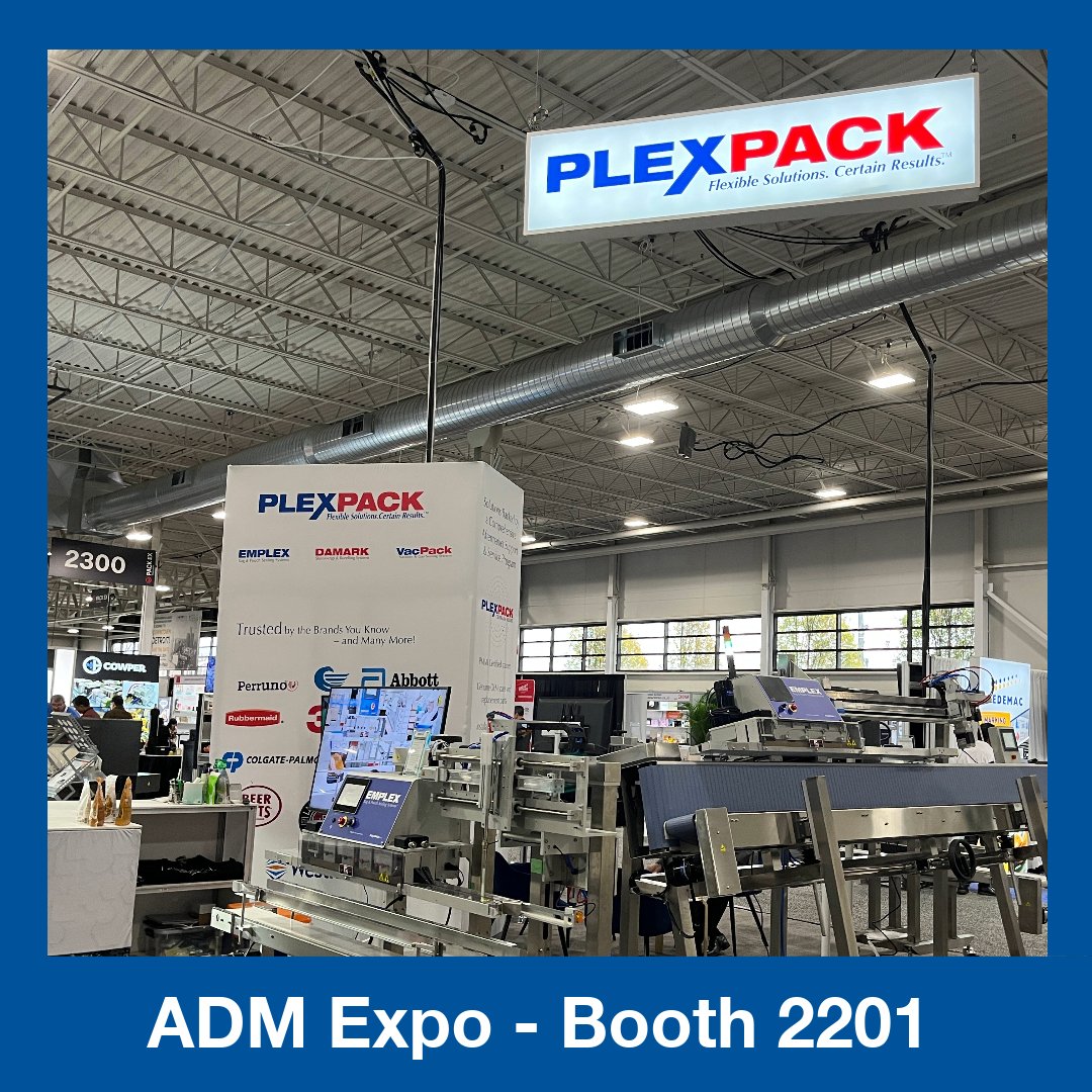 We're here at #ADMToronto! Stop by booth 2201 to see our equipment in action! #manufacturing #ontariomade #canadianmanufacturing #packagingequipment