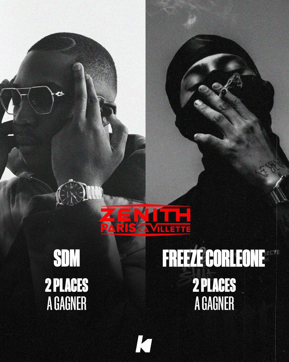 🚨 CONCOURS : Zénith de Paris 🎁 Gagne 2 Places pour aller voir SDM & 2 Places pour aller voir Freeze ! (2 gagnants) Pour participer : ▫️RT + FOLLOW @Kulturlesite_ ▫️Mentionner pour quel concert vous participez T.A.S : 15 Novembre ⏳