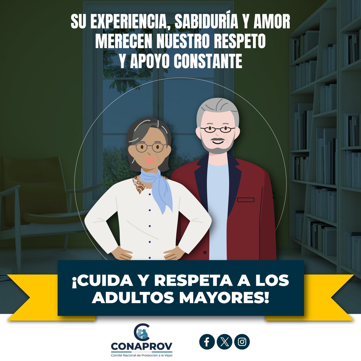 "La edad no define el valor de una persona, pero nuestro trato sí. Brindemos a nuestros adultos mayores la atención y el afecto que merecen. #RespetoParaNuestrosMayores 🤝👵👴 #UnCompromisodeTodos #CONAPROV #AdultoMayor #SomosCONAPROV