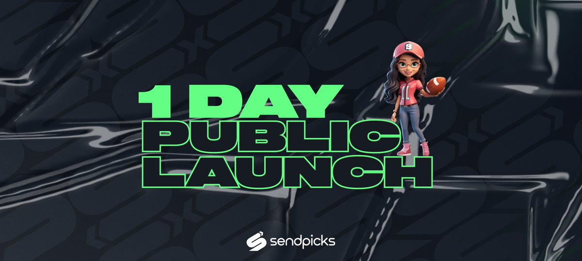 It's almost game time! 

Just 1 day to go until our public launch 🚀
$SEND #DFS #FantasySports