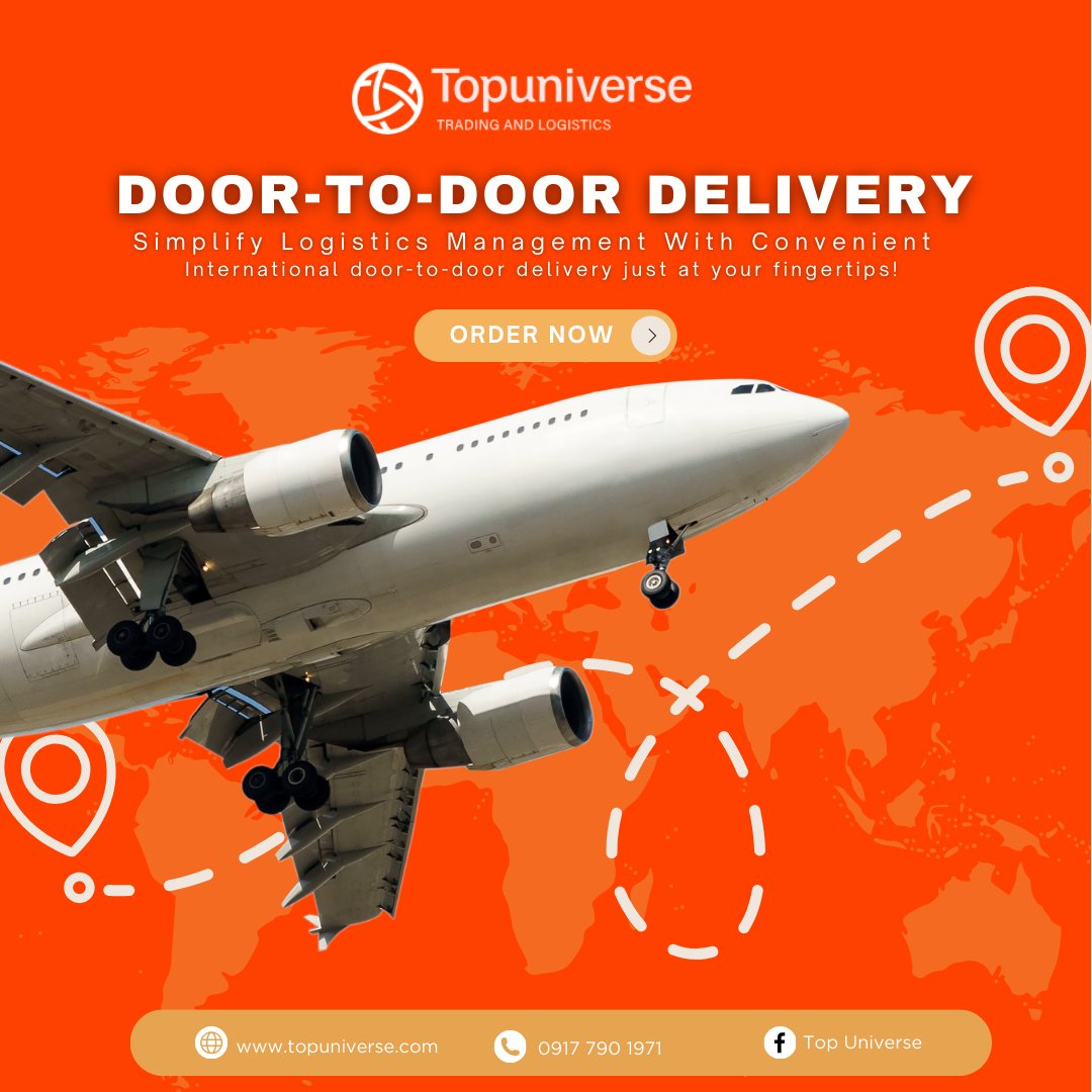 Say goodbye to supply chain headaches and hello to seamless international door-to-door delivery! TopUniverse is your go-to solution for stress-free shipping. We've got the speed, security, and convenience you need to simplify logistics management.  #TopUniverse #logistics