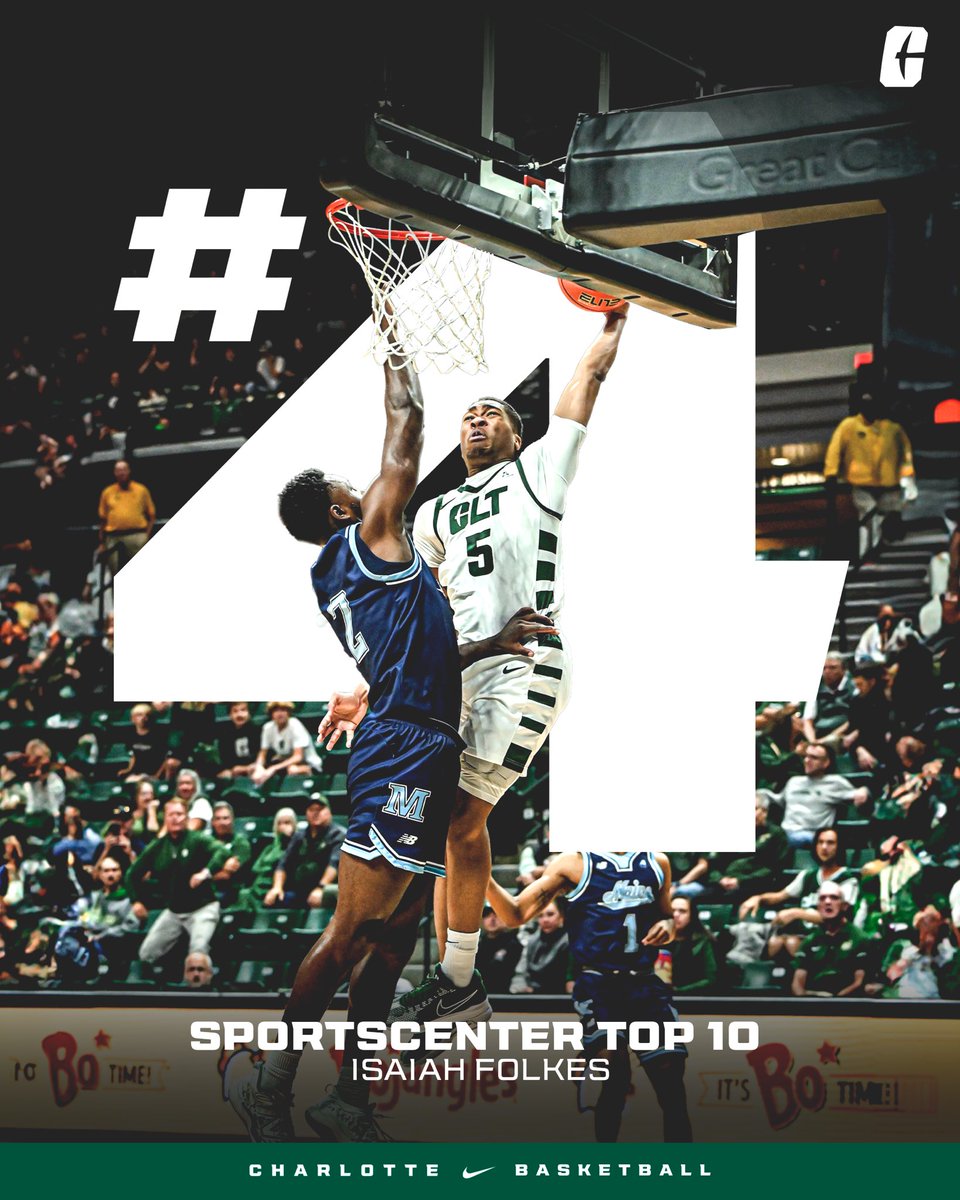 CharlotteMBB's tweet image. Coming in at #4️⃣ today on #SCTop10 was our very own @ZayFolkes‼️

#jUSt | #GoldStandard⛏️ | #AmericanPower
