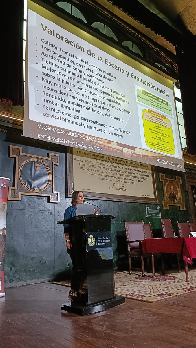 SEMES_'s tweet image. 📌Las Dras. Amaia Etxebarria de @EKALME y Mercedes Albuerne de @SEMES_Asturias  en las  V Jornadas Multidisciplinarias de Enfermedad #Traumática Grave de @semicyuc, @aecirujanos y @SEMES