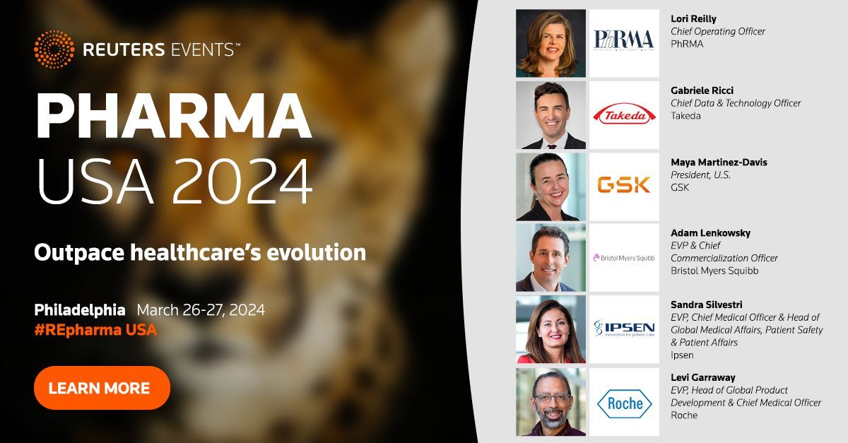 Pharma is facing unprecedented challenges with the evolving landscape. Gather with 1,200+ industry pioneers next March to overcome significant barriers at Reuters Events: Pharma USA 2024 (March 26-27, Philadelphia): bit.ly/3u0hdB6 #REpharmaUSA