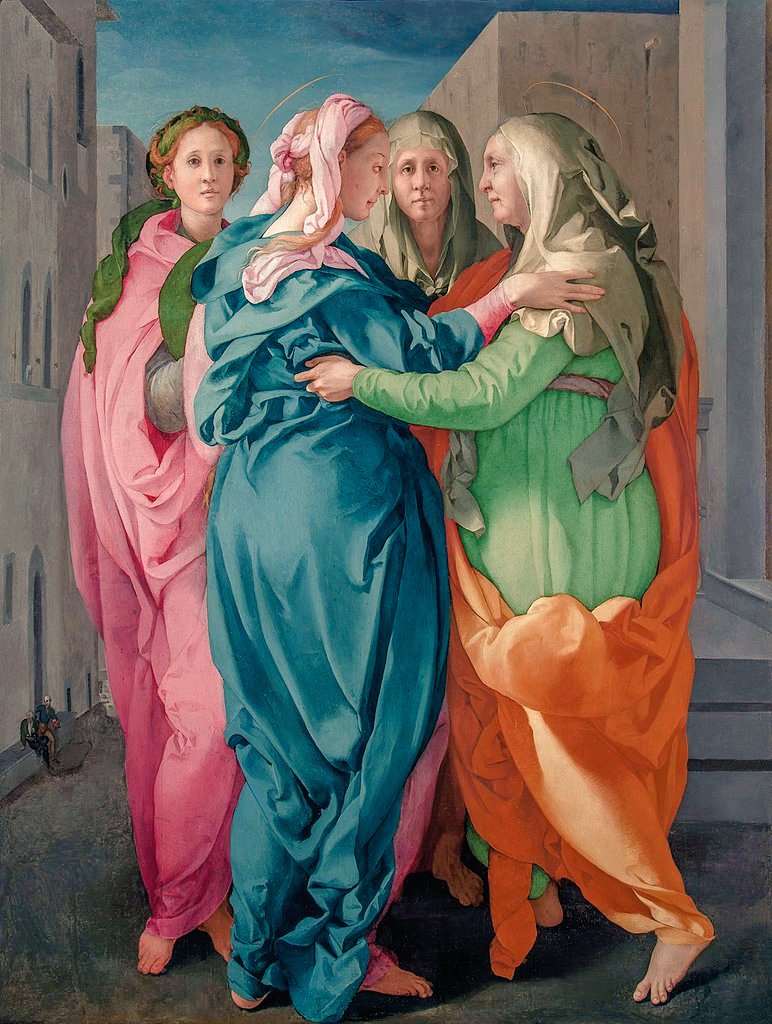 Good afternoon, evening and night to all friends and followers 🕊 Pontormo ( JacopoCarucci ) ( 1494-1557 ) Visitation of Carmignano