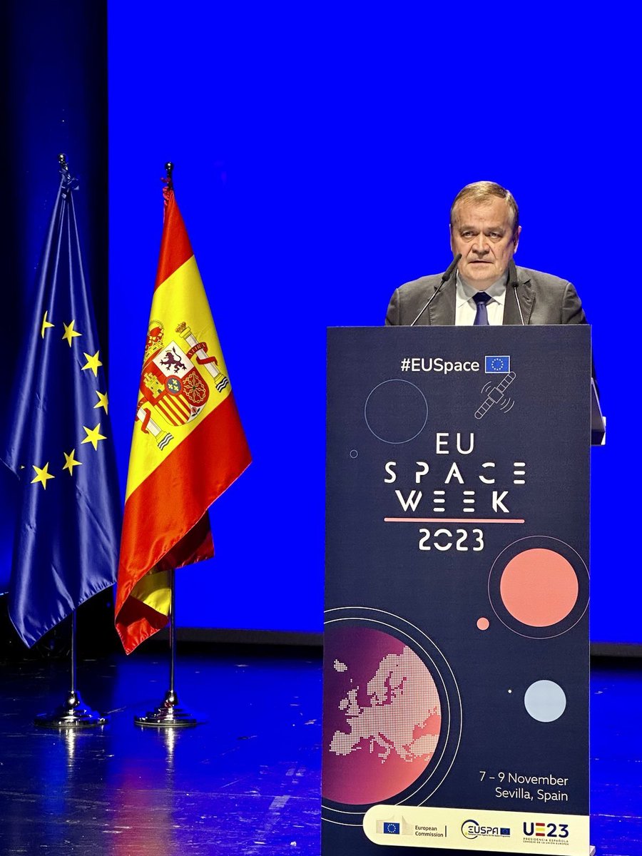 Opening of #EUSW 2023 in Sevilla 🇪🇸

The space sector is undergoing a massive transformation. To maintain the leadership of Europe, we must rethink our resilience, our technological non-dependence and our business models.

We need to consolidate and evolve our space assets 🛰️