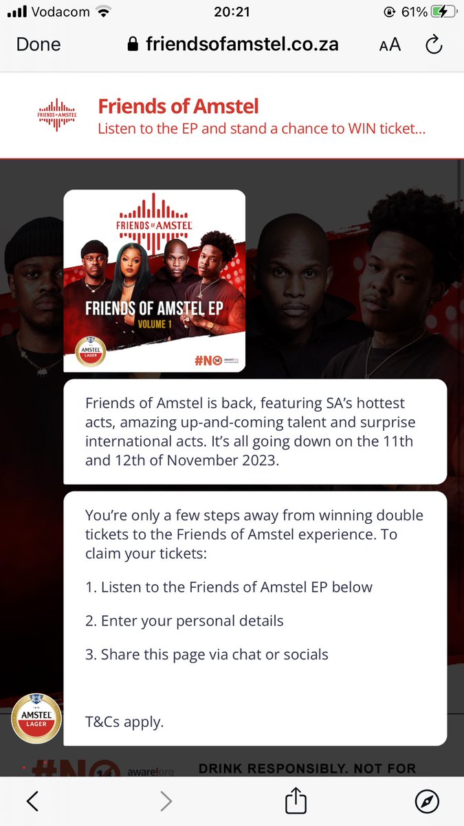 BUSISIWE_AM's tweet photo. @Yfm #FriendsOfAmstelSA @Yfm https://t.co/9HMIEyUoxn