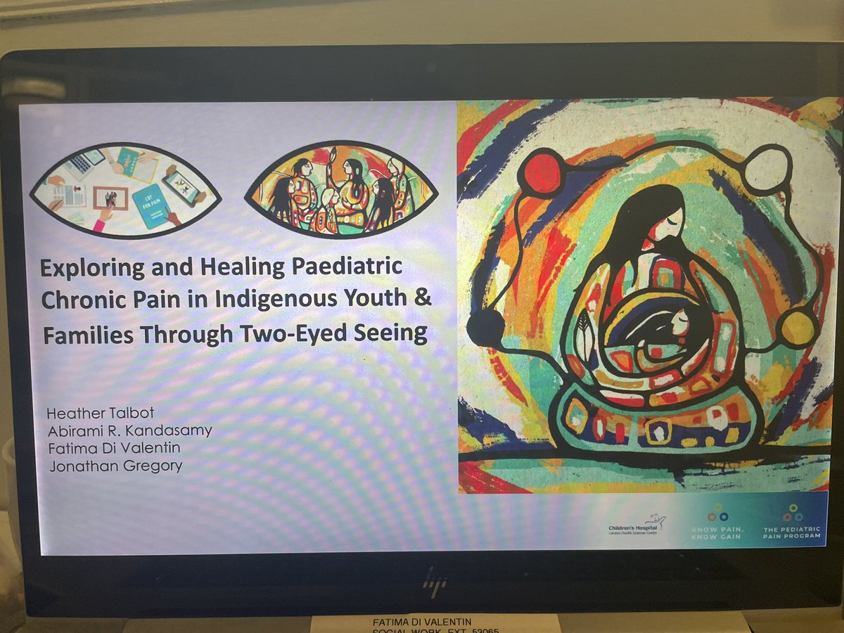 The London Paediatric Chronic Pain team makes Pain Matter at ECHO today highlighting the Two-Eyed Seeing in healing chronic pain in Indigenous Youth & families. Thank you to my co-presenters: Heather Talbot, Dr.Kandasamy and Dr.Gregory #prioritizepain