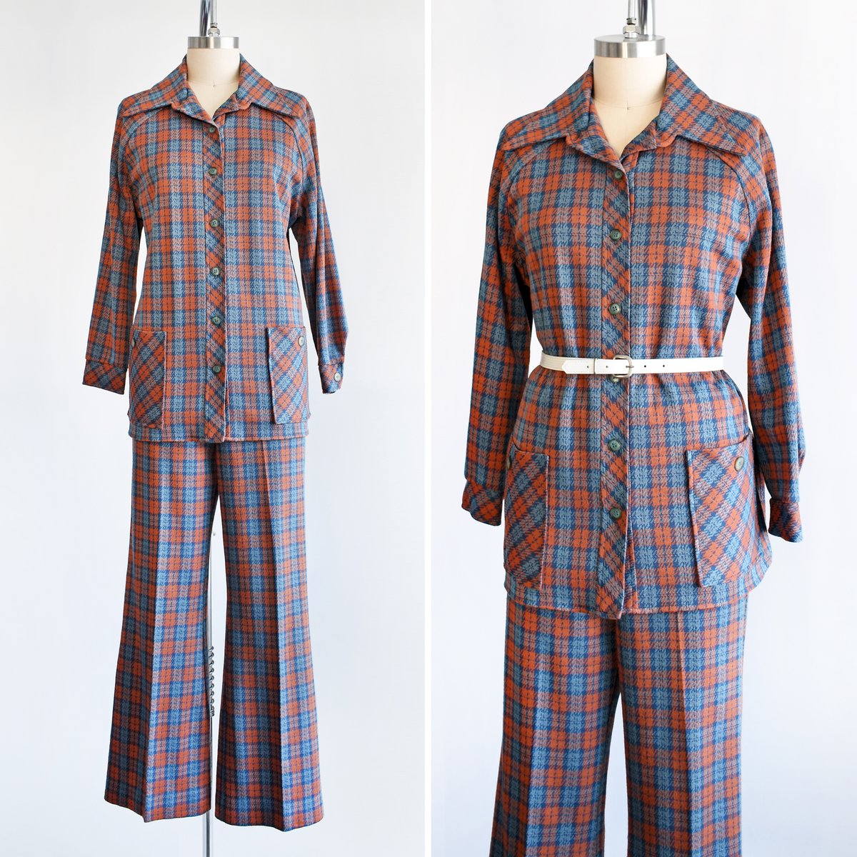 RustBeltThreads's tweet image. New: vintage 70s blue &amp;amp; orange pantsuit ✨ rustbeltthreads.com/products/vinta…