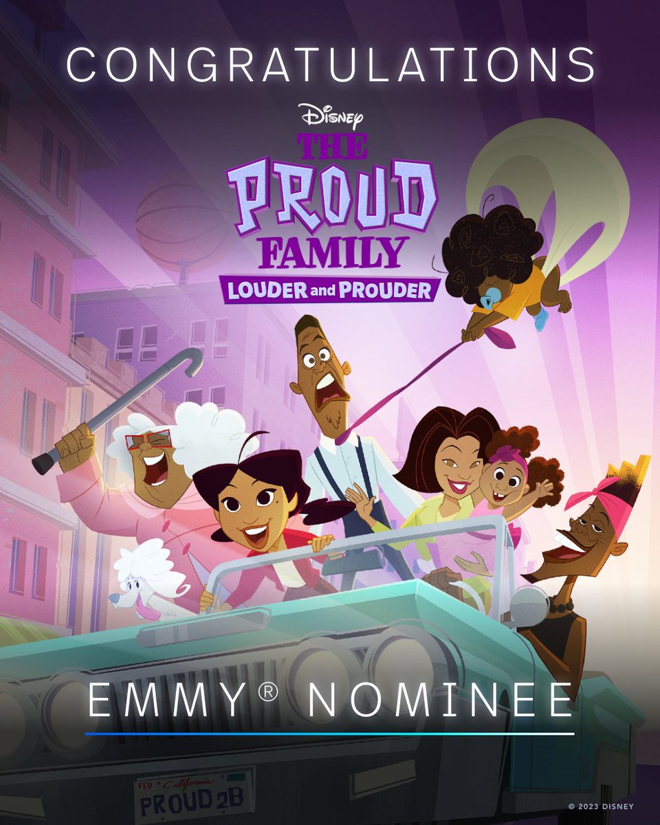 We're so proud of the cast and crew behind #TheProudFamilyLouderandProuder for their Children's & Family #Emmys nomination 👏 Congratulations all!