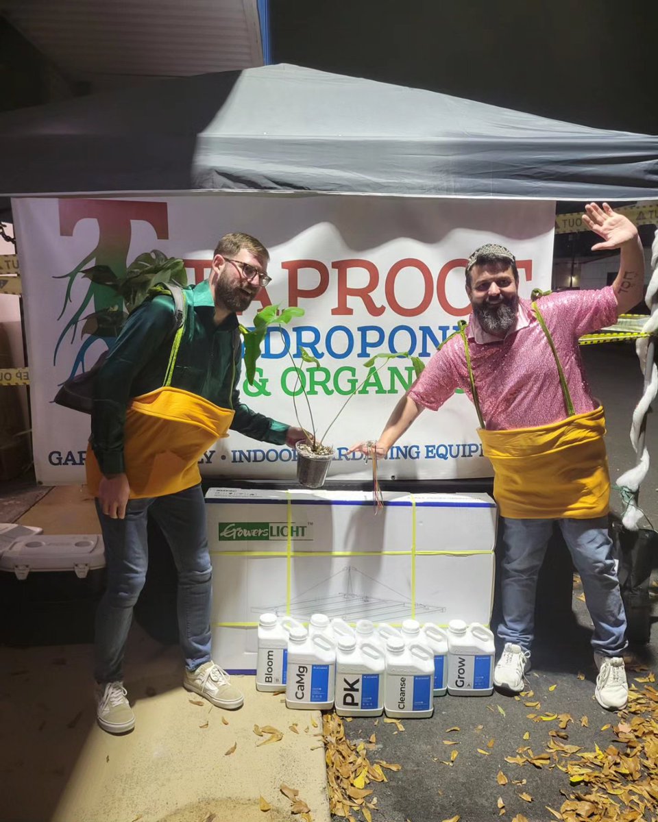 TaprootHydro's tweet photo. Congrats to our winners, who were voted best costume with Pink Princess and Plant Daddy! https://t.co/W0G3uzNol2