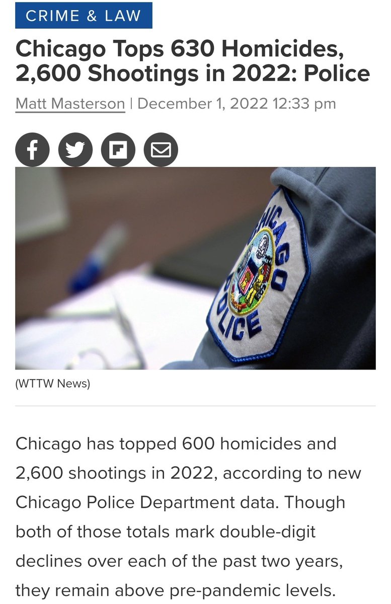 If you can't clean up Chicago, what makes you think you can confiscate our Guns? #NRA #guncontrol #gunsafety #chicago #venezuela #mexico #commonsensegunlaws #2A news.wttw.com/2022/12/01/chi…