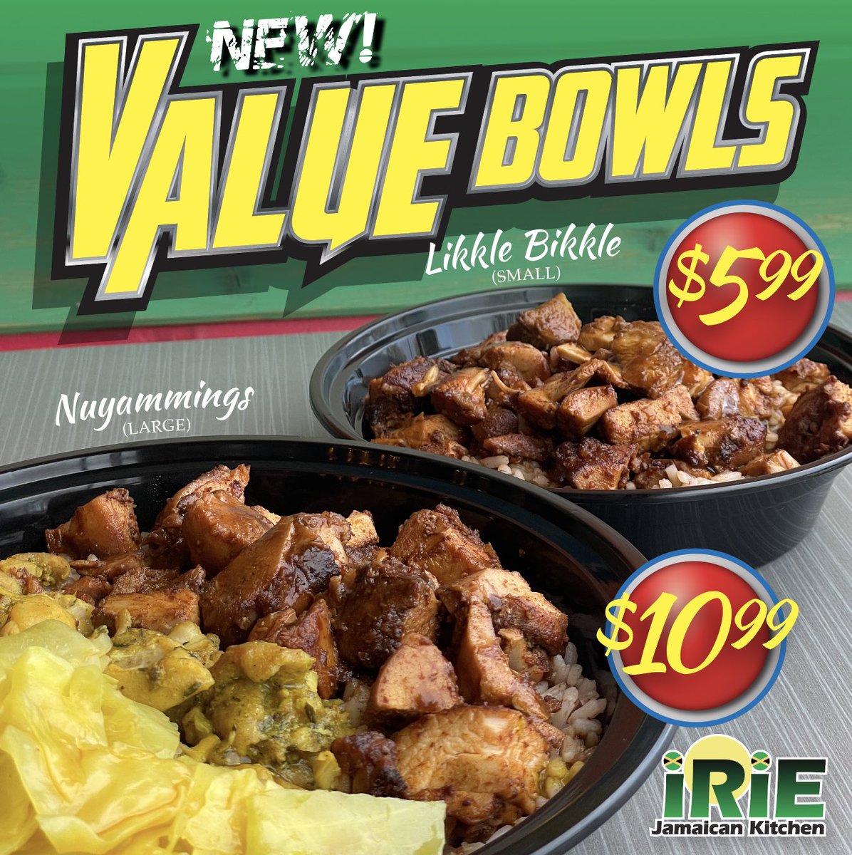 IJKCLE's tweet photo. NEW❗Value Bowls❗$5.99 or $10.99❗️
#iriejamaicankitchen #irievaluebowls #valuebowls #valuemeal #valuemeals #eatlocalohio #chefomarmckay #clefoodie #blackfoodie #blackfoodies #blackfoodbloggers #blackownedbusiness #iriecleveland #jamaicancatering #jerkchicken #irienortheastohio https://t.co/RLuodlOP9Q