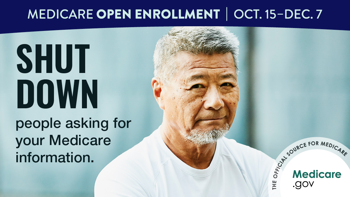 Stay on your guard, especially during #MedicareOE. Never give your #Medicare card, Medicare Number, or other personal information to anyone except your healthcare provider or people you know should have it. go.cms.gov/medicarefraud