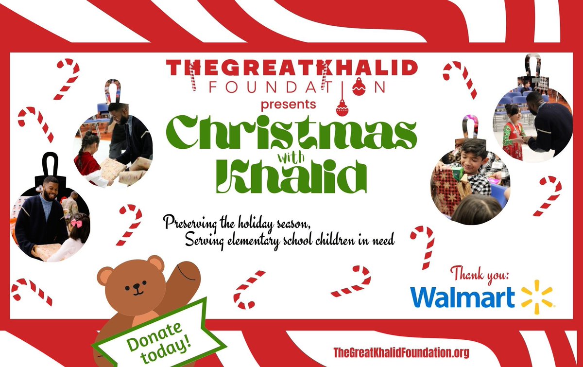 Help us serve elementary school children in El Paso this holiday season. Visit thegreatkhalidfoundation.org to donate today 🎄🎁