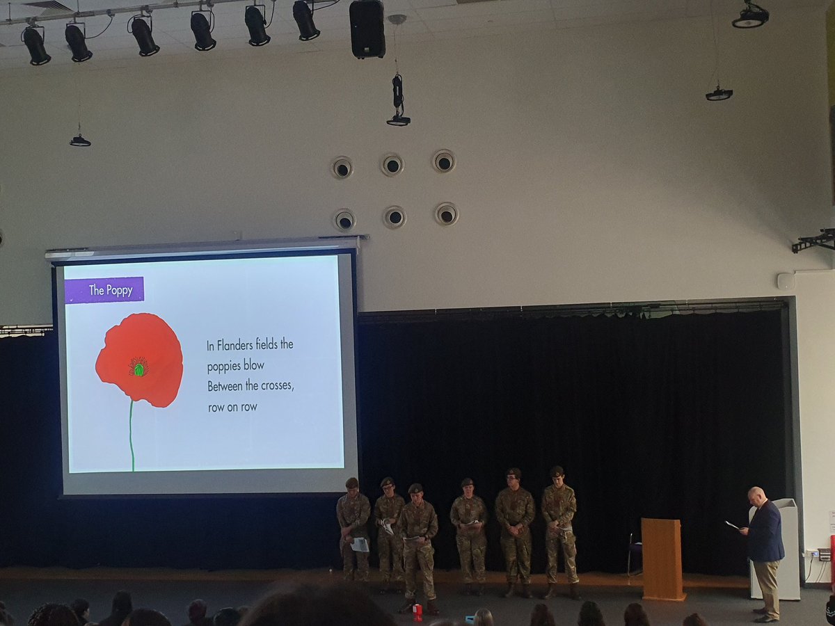 What a lovely assembly this morning delivered to us by the Cadet Team 

#RemembranceDay #Cadets #strength #poppies