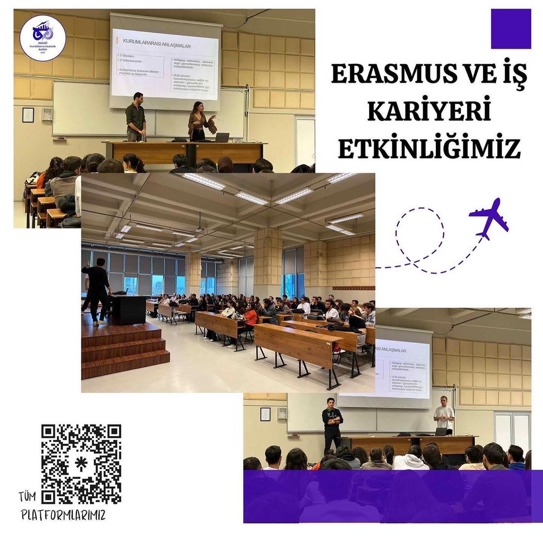 msgsuveribilimi's tweet photo. Herkese merhaba, 27 Ekim Cuma günü gerçekleştirdiğimiz ‘Erasmus ve İş Kariyeri’ etkinliğimizden fotoğrafları ve etkinlik özetini sizlerle paylaşmak isteriz. Etkinliğimize katılan Enis Yaylagül’e ve Tanla Çakır’a tekrardan teşekkür ederiz. Önümüzdeki etkinliklerde görüşmek üzere. https://t.co/D9sYK3dZPi