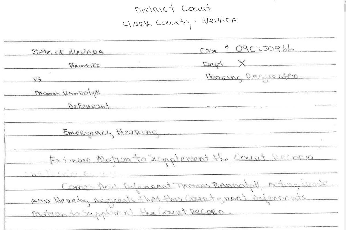 Nv8thC's tweet photo. Today a motion to dismiss hearing was set for 1/4/24 in the Thomas Randolph murder trial. Randolph who was scheduled to be sentenced today after a murder conviction filed the motion to dismiss the case https://t.co/GWIfcNjPvt