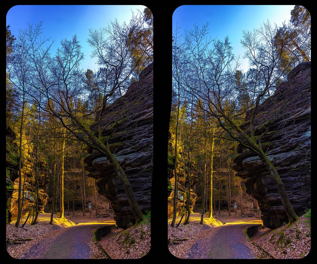 »Teufelsgrund, Wehlen 3-D« #Sachsen #SächsischeSchweiz #3D #Stereoscopy #Kreuzblick #Crossview #Stereo3D #Stereoscopic #3DImage #Freeview #CrossEye #Wehlen