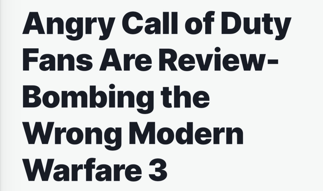 Angry Call of Duty Fans Are Review-Bombing the Wrong Modern