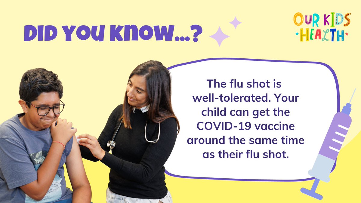 Our_KidsHealth's tweet photo. Protect your little ones, one flu shot at a time! π¦ π
Safeguard your child's health and community by getting them vaccinated.
#VaccinesWork #FluShotForKids #HealthyKids #HealthyCommunity #OurKidsHealth https://t.co/w399L1VT9t