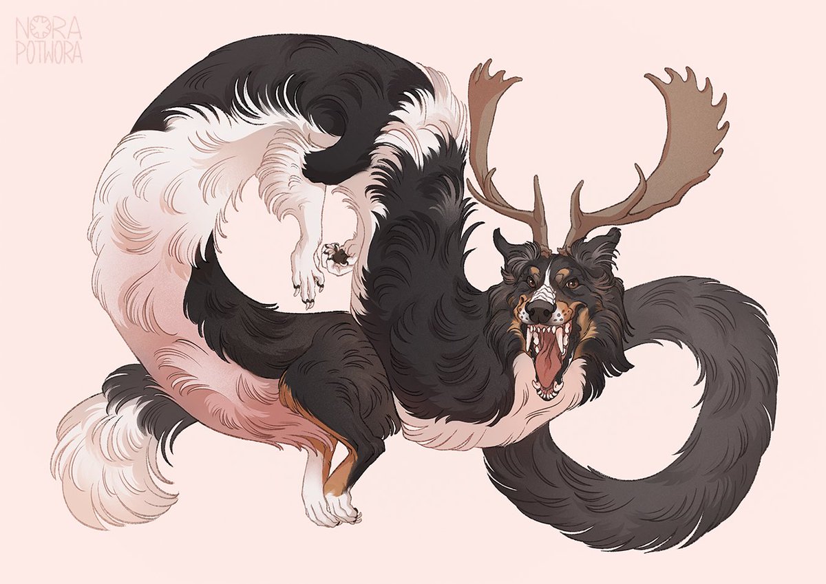 「#Pet #commission that I had pleasure to 」|Nora Potworaのイラスト