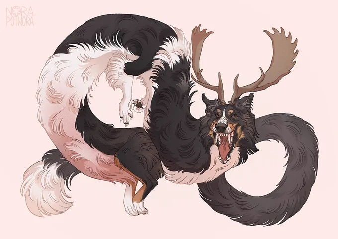 #Pet #commission that I had pleasure to draw for Katie - Oni as a #noodle! 