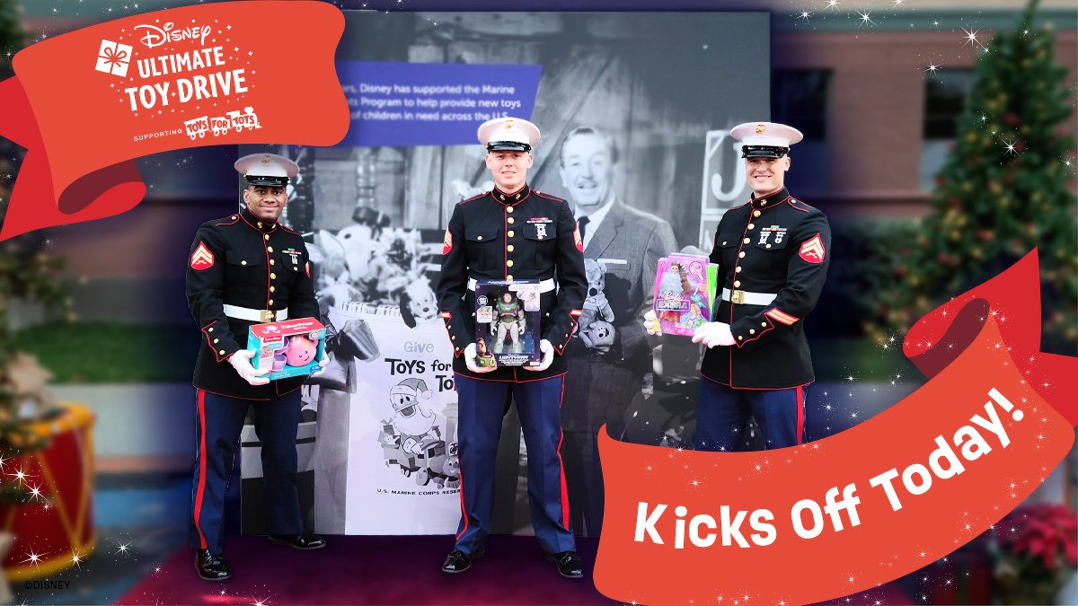 Join the #DisneyUltimateToyDrive and celebrate over 75 years of helping bring joy to millions of kids with @ToysforTots_USA! 🎁❄️🚂 Donate a toy online through 12/24/23 or in person now through 12/15/23. Learn more: di.sn/6018uS5M6