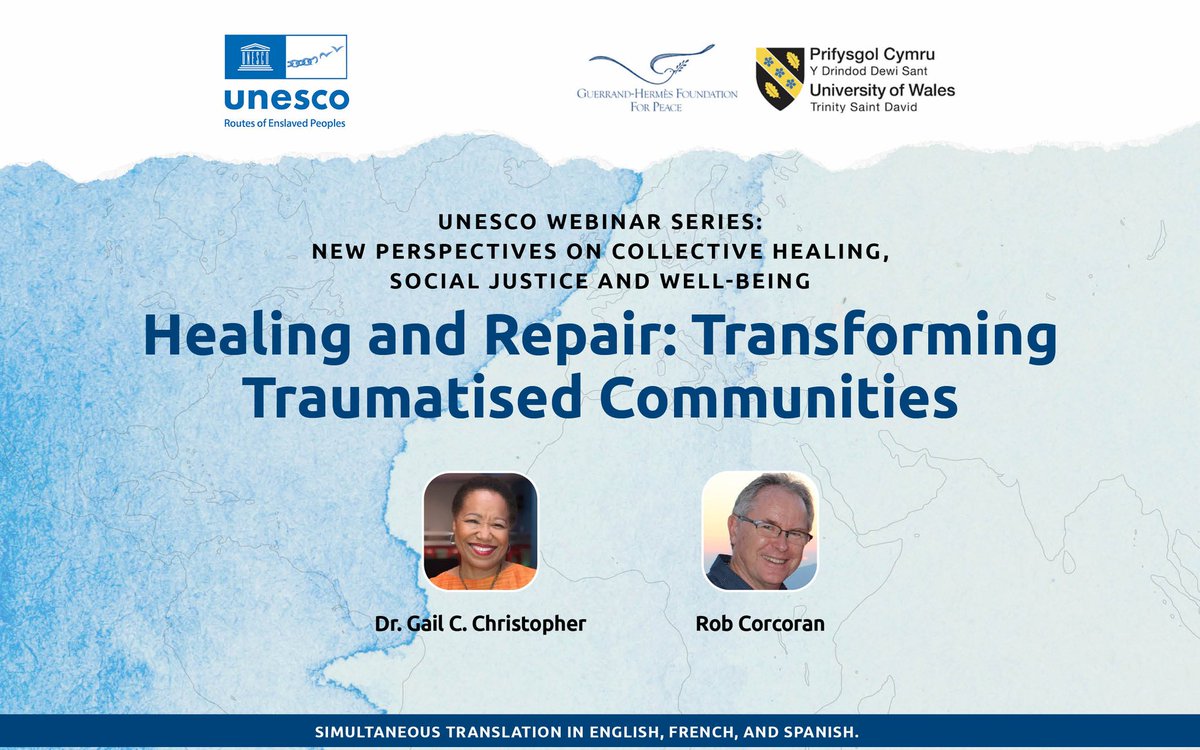 Our collective responses to contemporary atrocities can define the future of #humanity. Violence begets violence. What brings #love, #justice and #healing? To learn more, 
register here to join us <a href="/UNESCO/">UNESCO 🏛️ #Education #Sciences #Culture 🇺🇳</a> webinar this Friday 10 Nov at 15.00 GMT/16.00CET
tinyurl.com/UNESCOwebinarVI