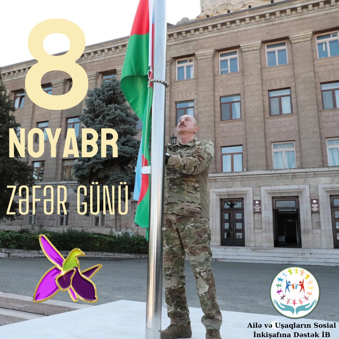 Bu Zəfəri,unudulmaz şanlı günü bizə yaşadan bütün qəhrəmanlarımıza sonsuz təşəkkür edirik.Şəhidlərimizin ruhu qarşısında baş əyirik!

Yaşasın Azərbaycan🇦🇿

#ZəfərGünü 
#8noyabrzəfərgünü
#KarabakhisAzerbaijan