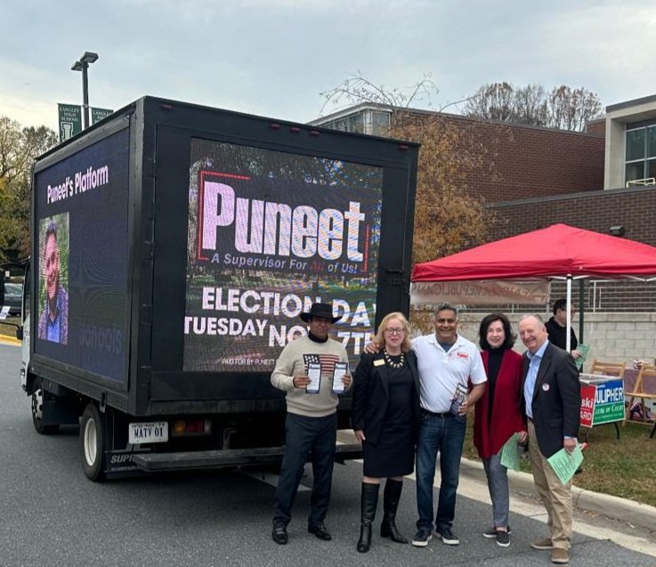 The billboard truck is at #Dranesville polling locations today. Stop by and say hello.