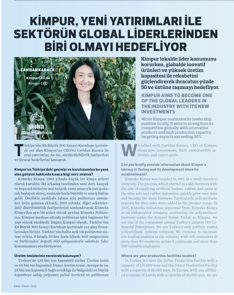 Bilaldogar1992's tweet image. #Kimpur Yeni Yatırımları ile Sektörün Global Liderlerinden Biri Olmayı Hedefliyor #kmpur