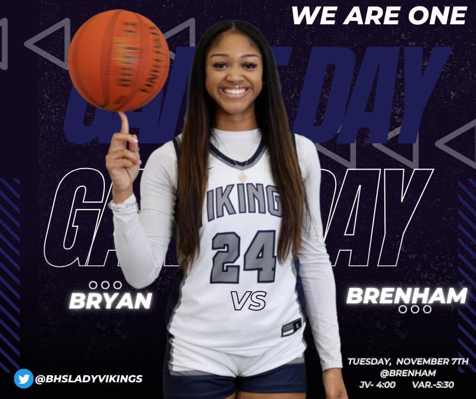 It’s Game Day 💙🏀
<a href="/BHSLadyVikings/">Audrey Bennett</a> <a href="/bhsbluechips/">Bryan Viking Blue Chips</a>