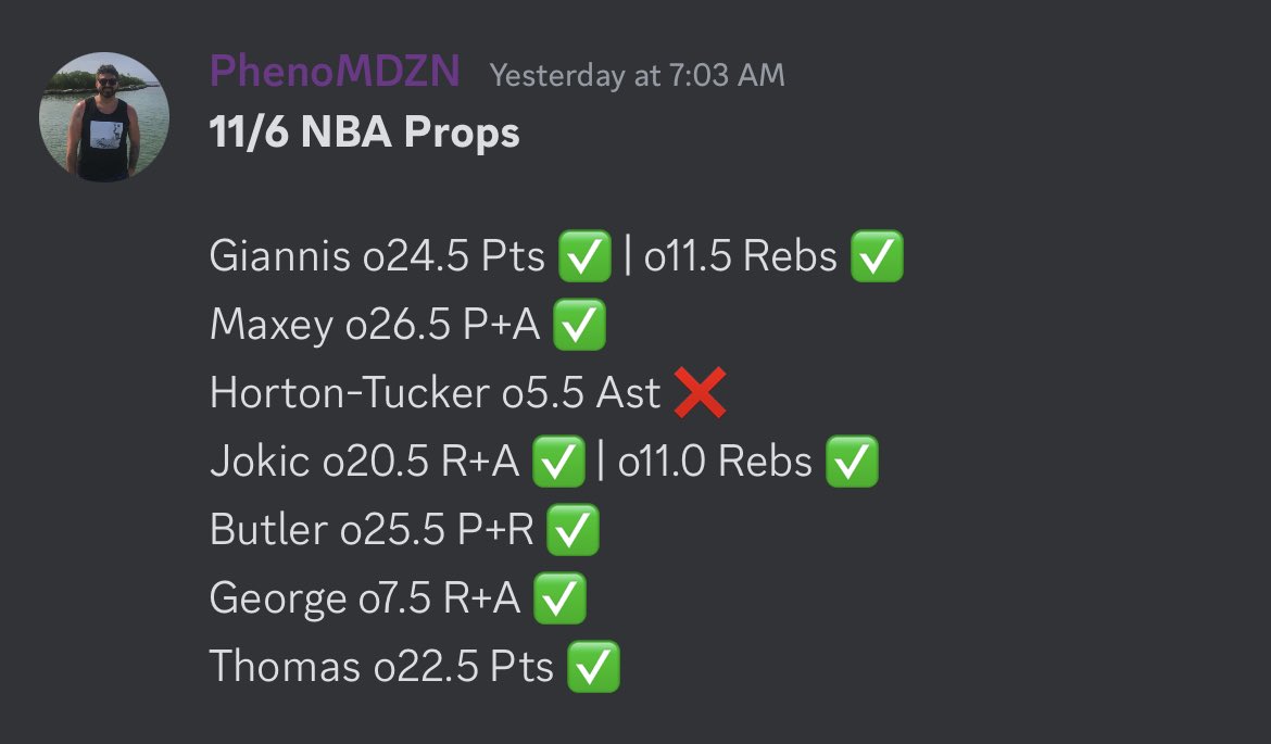Pheeny_'s tweet photo. NBA treated us well yesterday! 
Nice little 8-1 day 🔥

#GamblingTwitter #NBATwitter #Parlayplay #prizepicks #underdog #sportsbettingtwitter https://t.co/cdpjE1uIvF