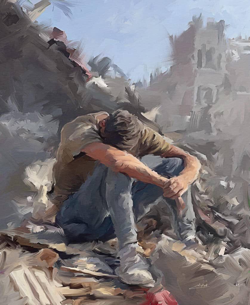 سألوه : أنت الناجي الوحيد
فقال : لا، هم الذين نجوا
أنا الباقي فقط 💔