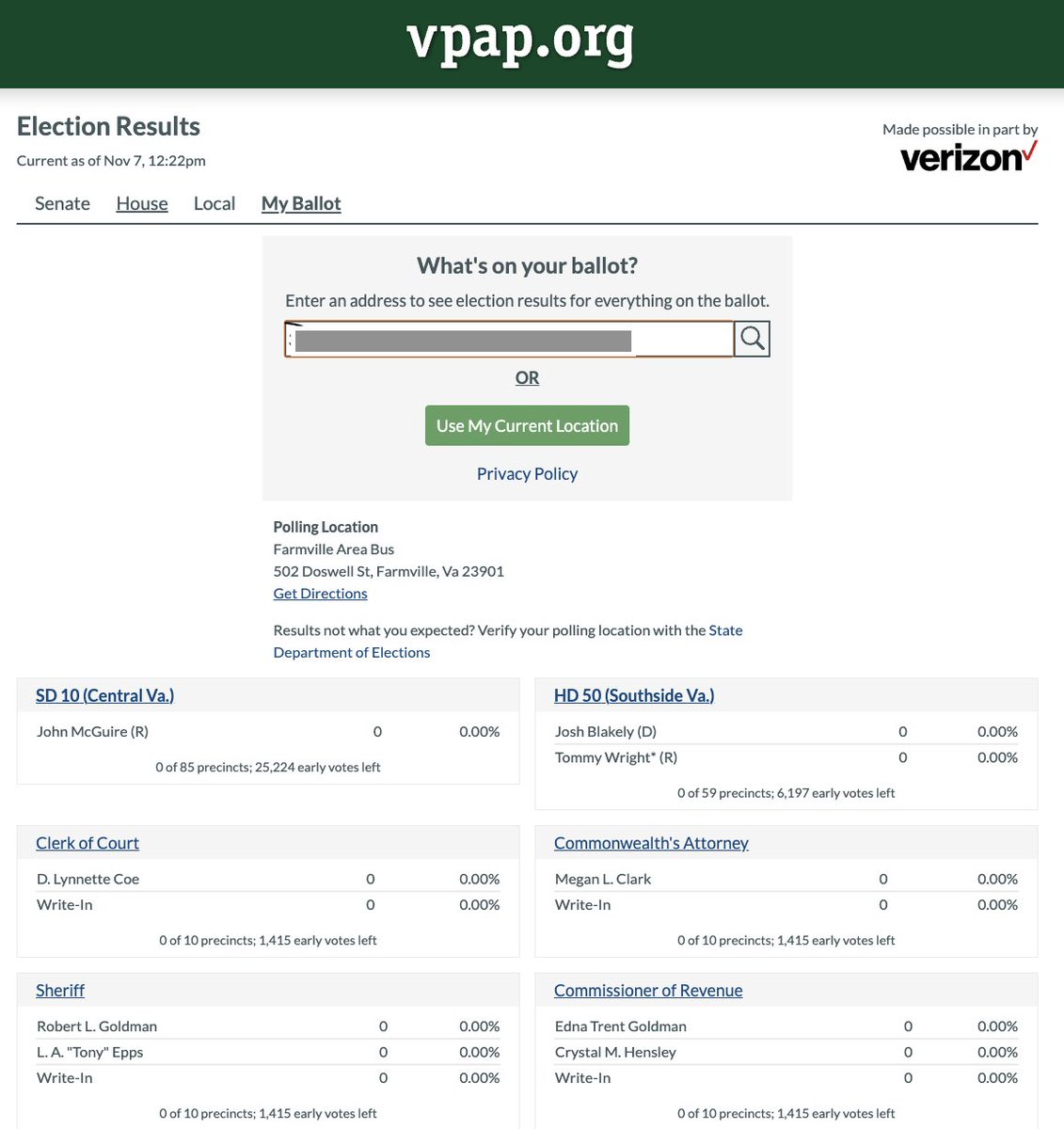 Our Election Night pages are LIVE! Go to vpap.org and click “Live Election Results” banner at the (and remember to click on “My Ballot” to track all races on your ballot in one place!) 

At 7pm, the Results pages will take over our website!