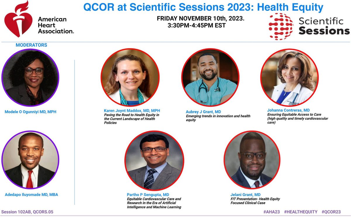 Are your bags packed??🎤📣🔊🔊 Join us this Friday, Nov 10th at 3:30pm for a breath-taking QCOR scientific session on Health Equity! Let's dive into ways to improve health outcomes and tackle disparities and inequalities. Don't miss out! #HealthEquity #QCOR2023 #AHA23