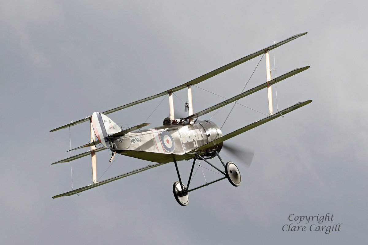 The Sopwith Triplane and Stu Goldspink catching the light @ShuttleworthTru Race Day, October 2023