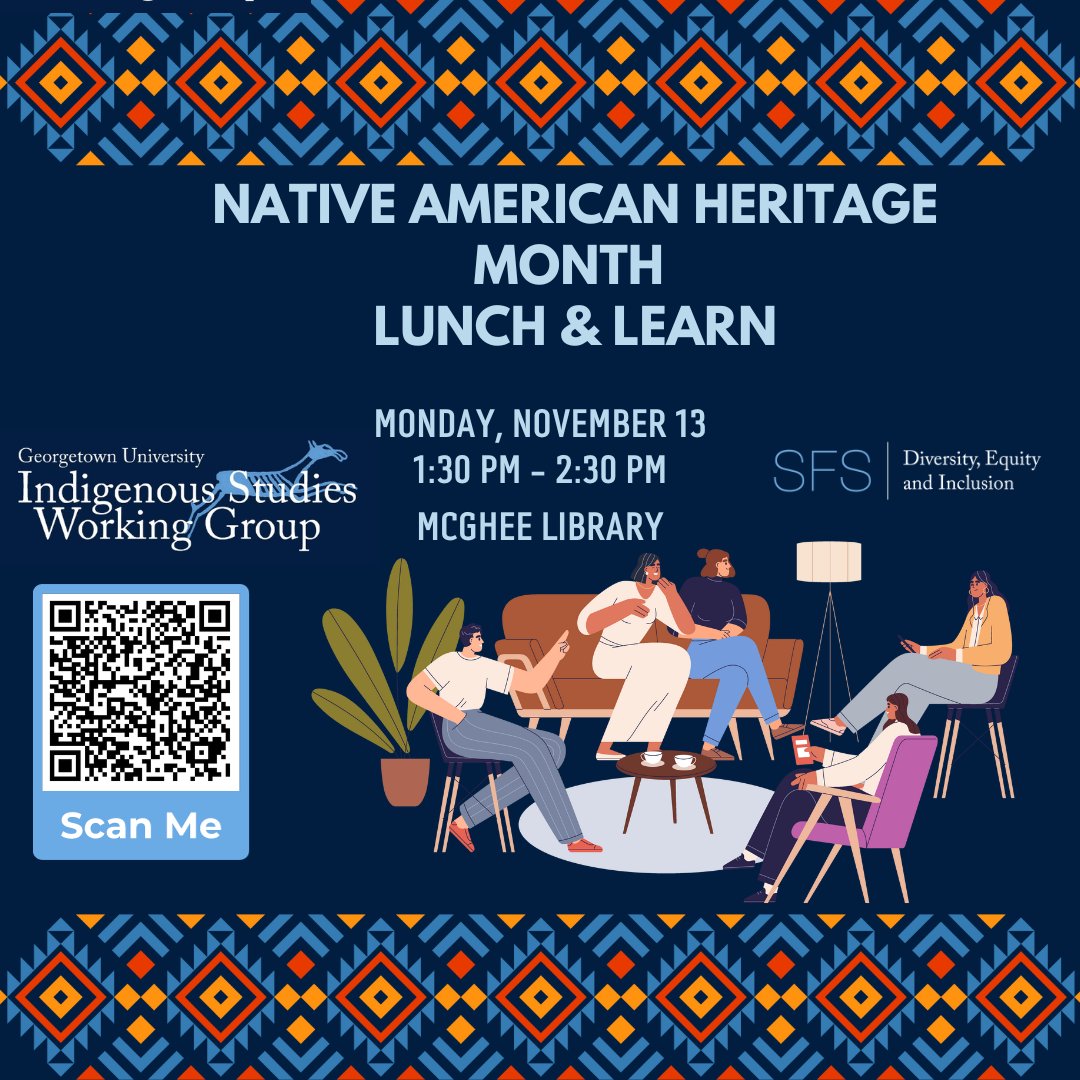 The DEI office will be hosting a Lunch and Learn on Monday, Nov 13! Scan to RSVP or click the link below. 
shorturl.at/htuH5