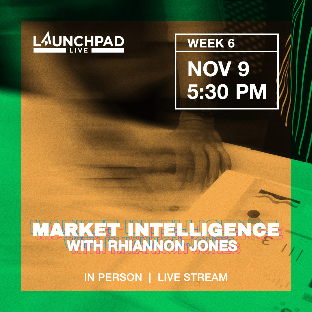 Join us on November 9 for Launchpad Live Week 6 with Rhiannon Jones from the Haskayne School of Business, Business Library. 🚀 Register now at lu.ma/oy6q0lnj.