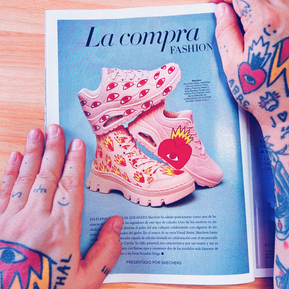 RicardoCavolo's tweet photo. My Skechers shoes in Harper's Bazaar 🥹🥰 https://t.co/y65Z85vrk6