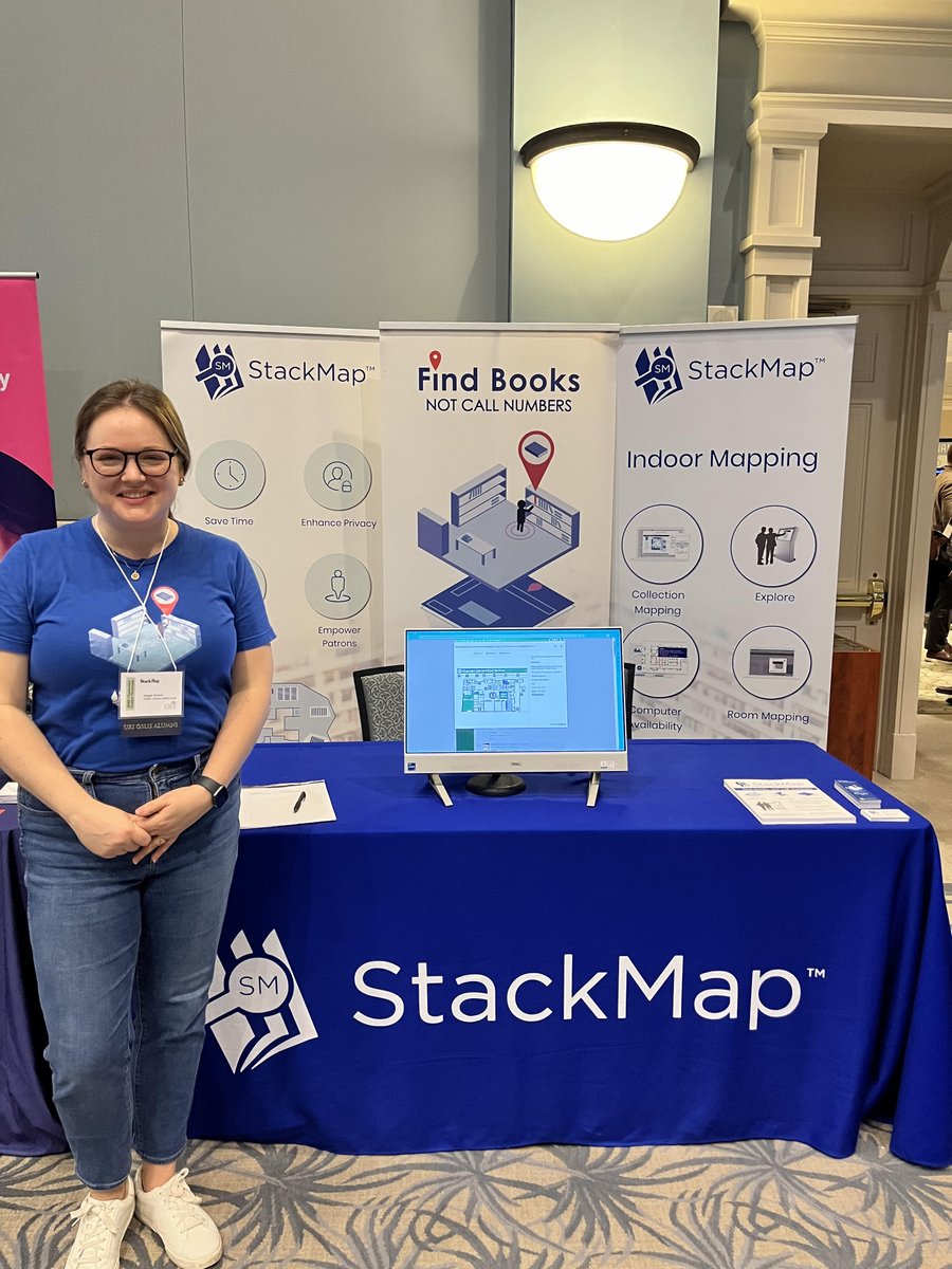StackMap's tweet image. Drop by table 59 today at the Charleston Conference! Let's chat about #IssuesInBookAndSerialAcquisition and so much more! #CharlestonConference2023 #StackMap #wayfinding #findbooksnotcallnumbers