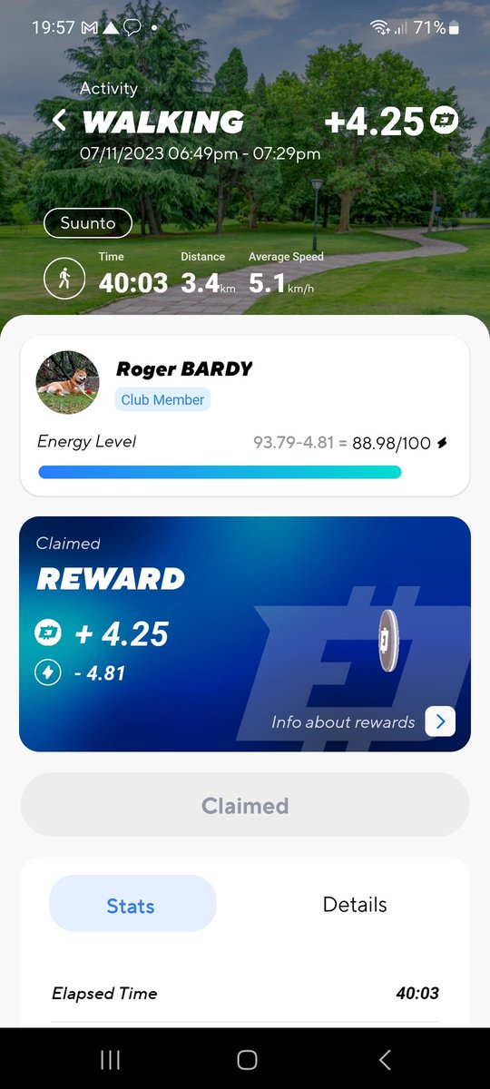 RogerBardy's tweet image. Tranquille avec ma chienne rn rentrant du taf
@DEFITofficial 
#DEFIT
#MoveToEarn #web3app