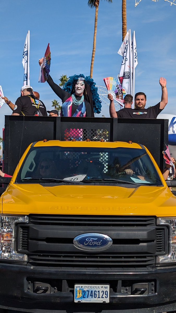 SisterRoma's tweet image. Today as I fly @AlaskaAir home to @flySFO from Palm Springs Pride I’m extra proud to have been invited to ride on their float in the parade! They are a huge ally to our community and really do care a lot! @BrianWestbrook @MikeYouens415