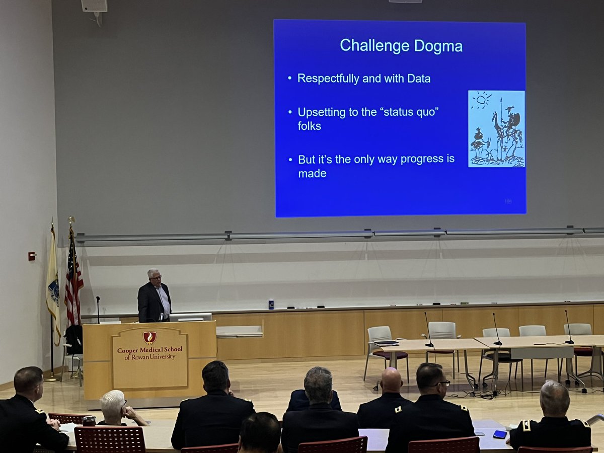 Inspiring inaugural grand rounds of the Kirby Gross Trauma Lecture series. Thank you to Dr. John Holcomb for celebrating Dr. Gross and sharing the stories of the giants that came before us #milmed @JointTraumaSyst @fourmiracles101 @InVersedVeritas @DrTanyaEgodage