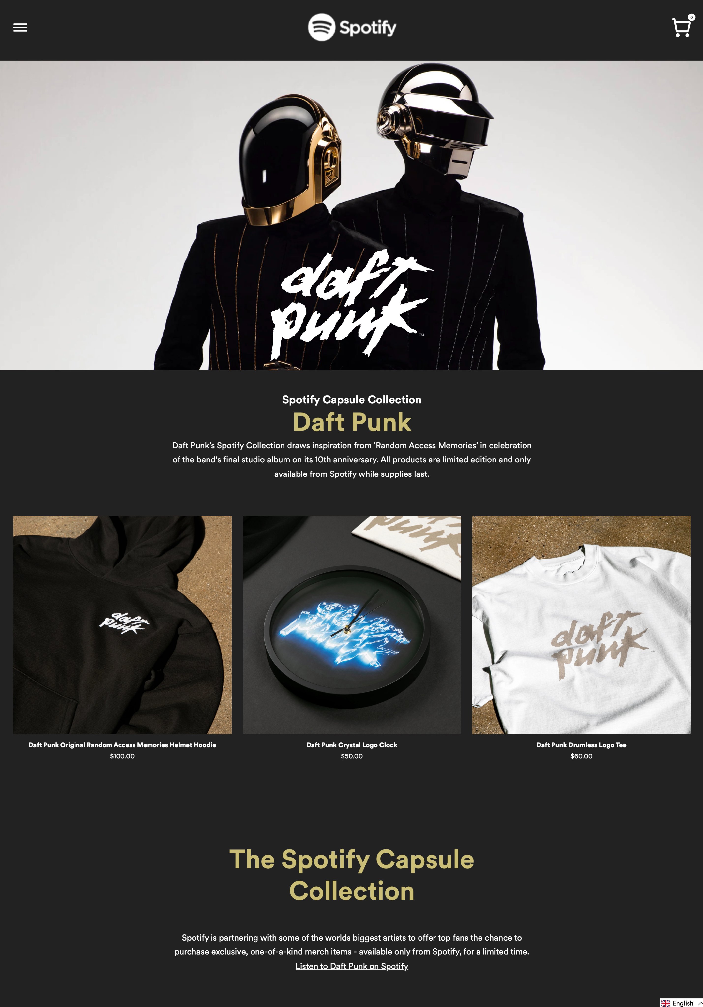 高品質お手頃価格 【新品】Daft Punk x Spotify 壁掛け時計