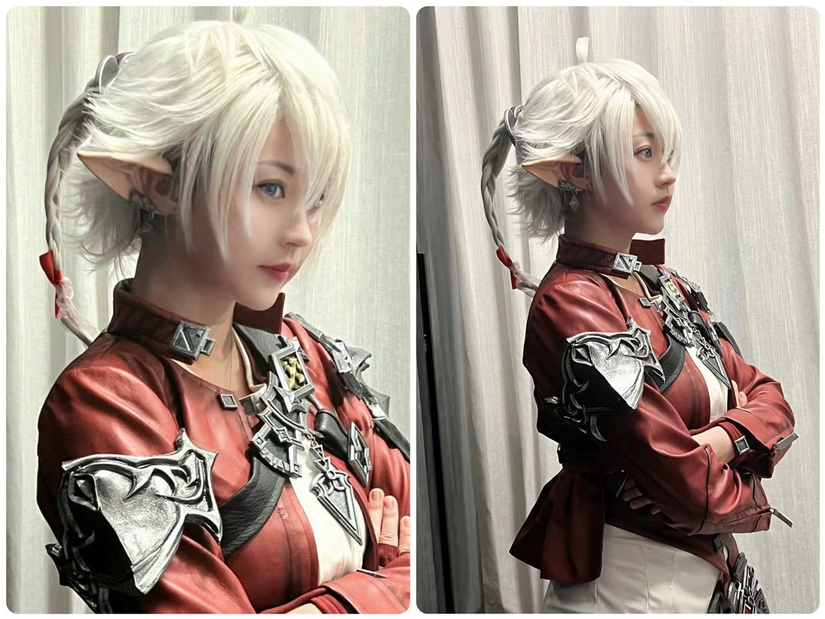grassbear_usagi's tweet photo. #ffxiv #ff14 
#cosplay 

My friend cosplay Alisaie 🤩🤩
She looks Clever and cute🥰🥰🥰🥰

Costume by me https://t.co/YhhciYlsAs