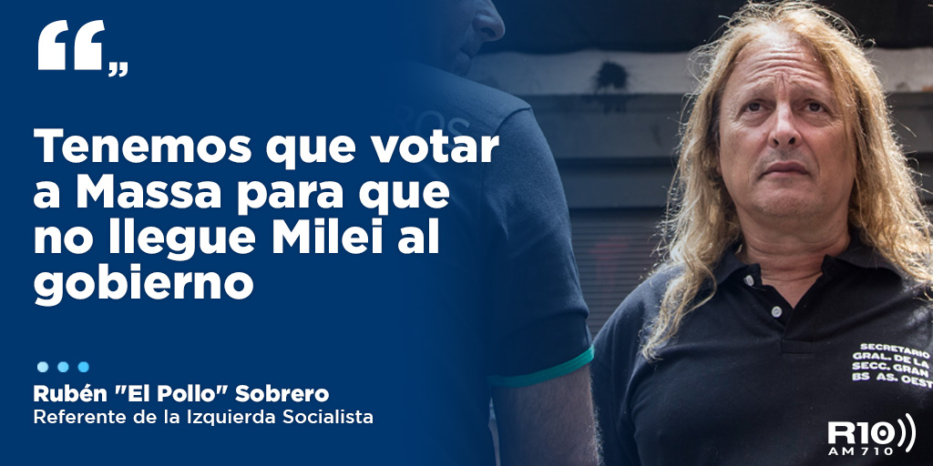 #AUDIO 📻 | “Tenemos que votar a <a href="/SergioMassa/">Sergio Massa</a> para que no llegue <a href="/JMilei/">Javier Milei</a> al gobierno”, el referente de la Izquierda Socialista, <a href="/PolloSobrero/">Rubén Dario Sobrero</a>, habló con <a href="/fernandoborroni/">Fernando Borroni</a> en #NoSeDesesperen

🎧 bit.ly/3ub97FH

Más información en radio10.com.ar