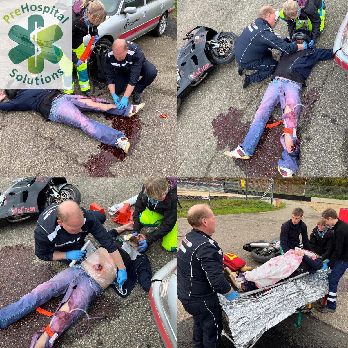 prehossolutions's tweet photo. Day 2 of our #RTACC course at @CircuitZolder from @ATACCGroup 

Realistic simulations for our students. 

#thisistraining #thisissimulation 

#hulpverlener #ambulance #ambulancier #verpleegkundige #dokter #phem https://t.co/zapIoIKpIN
